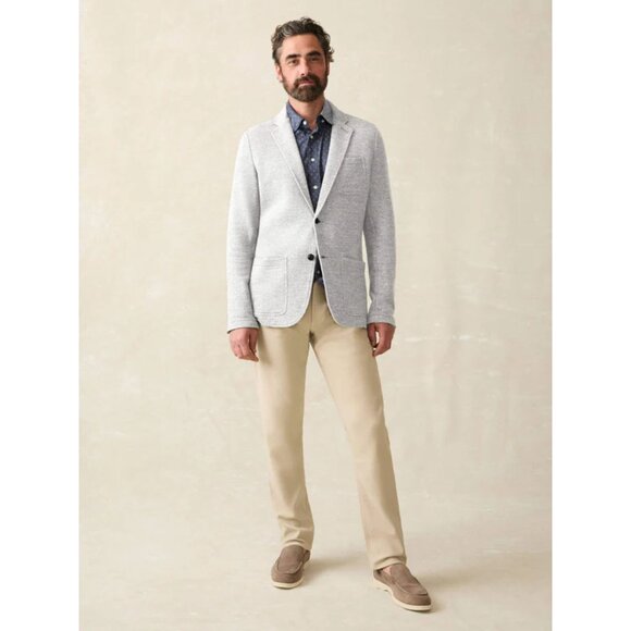 Faherty Heather Grey Inlet Knit Blazer Size Medium 41456 - Picture 4 of 12